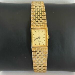 Wittnauer Romance Vintage Womens Gold Tone Watch Needs Battery